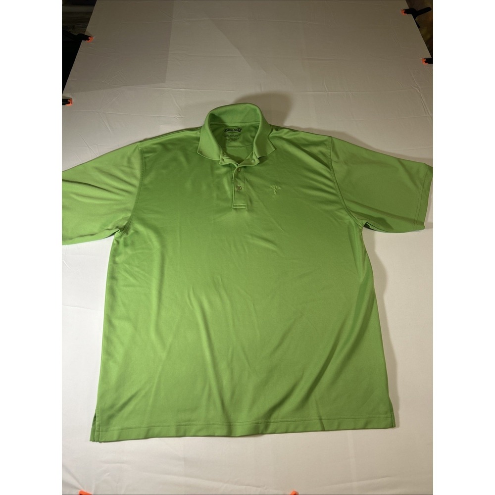 Cariloha Polo Shirt Men's Xtra Large Lime Green Crazy Soft Bamboo  Golf